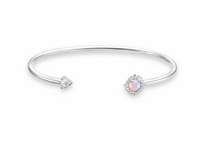 Thomas Sabo Charming Armreif - AR107-166-7-L17,5 - Sterling Silber + Glas-Keramik Stein + Zirkonia 17,50 cm