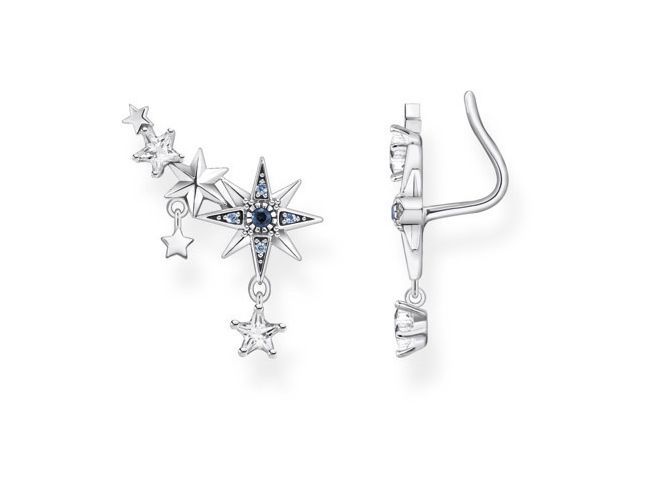 Thomas Sabo Ohrring Ear Climber - H2223-945-7 Sterling Silber + Glas-Keramik + synth. Spinell + Zirkonia