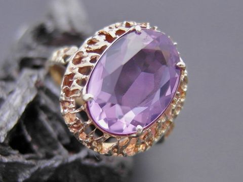 Goldring - fantastisch - Gr. 57,5 - Amethyst - Gold 585