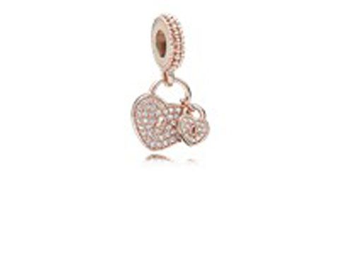 PANDORA - 781807CZ - Liebesschloss - Charm Anhänger - PANDORA Rose