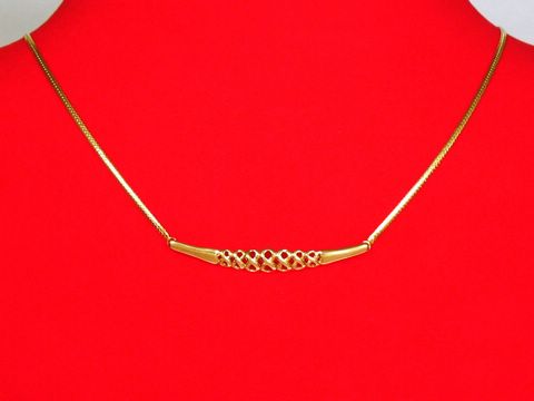 Collier Kette Gold 333 - Mittelteil Endless - 43cm