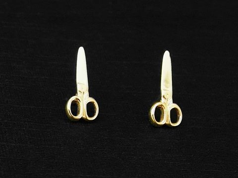 Gold Ohrringe - Schere - Ohrstecker - 333 Gold