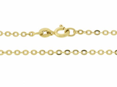 Ankerkette 585 Gold - 38 cm - 2 x 2 mm - Federring