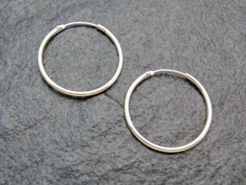 Gold Creolen 2,5 cm - Gold 333 - 1,5 mm - Ohrringe