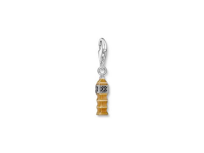 Thomas Sabo 2121-691-19 Charm-Anhänger - LONDON Big Ben - Silber gesch. & Emaille & Zirkonia - beige