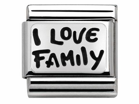 Nomination 330102 34 Classic Edelstahl + Silber - I LOVE FAMILY