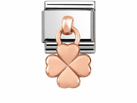 Nomination 431800 02 CLASSIC CHARMS - Edelstahl + Roségold - Kleeblatt