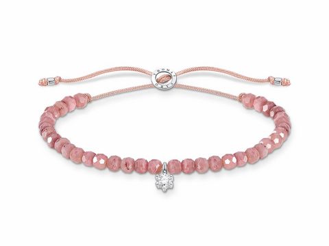 Thomas Sabo Charming Collection - Mix & Match - A1987-401-9-L20v - Armband - 13-20 cm - Silber - nylon - Zirkonia - Rosa