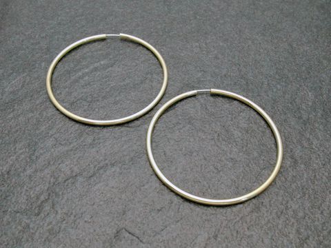 Gold Creolen 6 cm - Gold 585 - 2,5 mm - Ohrringe