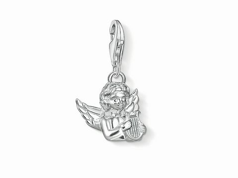 Thomas Sabo 1381-001-12 - Charm Anhänger - Engel mit Harfe - Silber