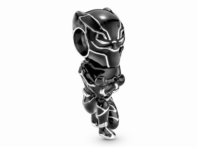 Pandora Marvel The Avengers schwarzer Panther Charm - 790783C01 - Silber - Emaille - Schwarz