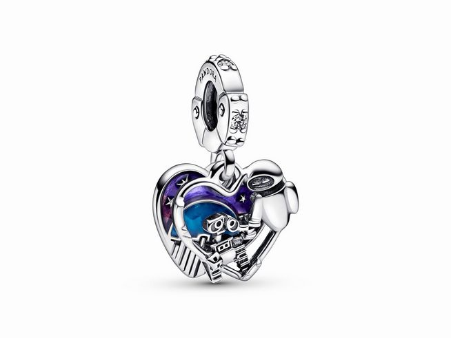 Pandora Disney Charm Anhänger 792518C01 - Disney Pixar Wall-E & Eve Glow-in-the-dark