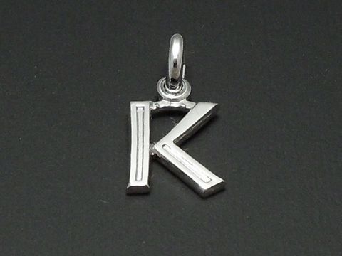 Buchstabe K Anhänger - Silber rhod. - Initialen