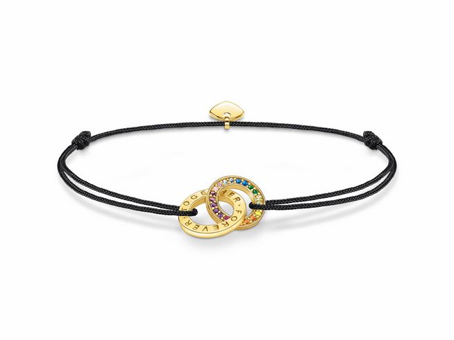 Thomas Sabo A2085-996-7-L22V Armband - Silber vergoldet Gelbgold + Glas-Keramik Stein + Zirkonia - 16 - 27 cm