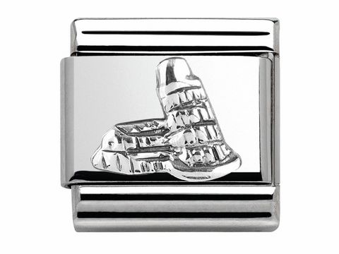 Nomination - 330105 19 - Classic - Schiefer Turm von Pisa - Silber - MONUMENTS RELIEF