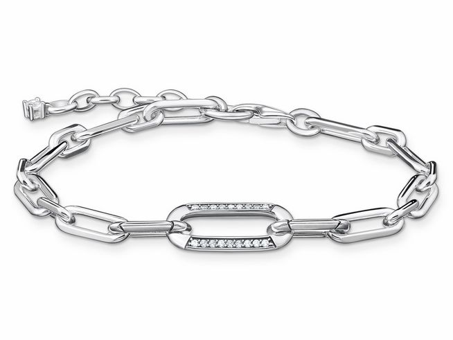 Thomas Sabo Armband A2032-643-14-L19V Sterling Silber - geschw. + Zirkonia weiß - 19 cm