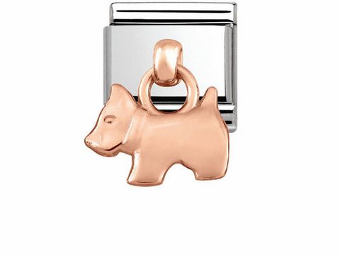 Nomination 431800 09 CLASSIC CHARMS - Edelstahl + Roségold - Hund