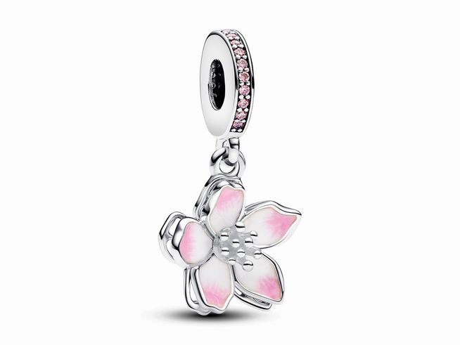 Pandora 790667C01 - Kirschblüten Charm-Anhänger - Silber - Zirkonia Pink-Rosa