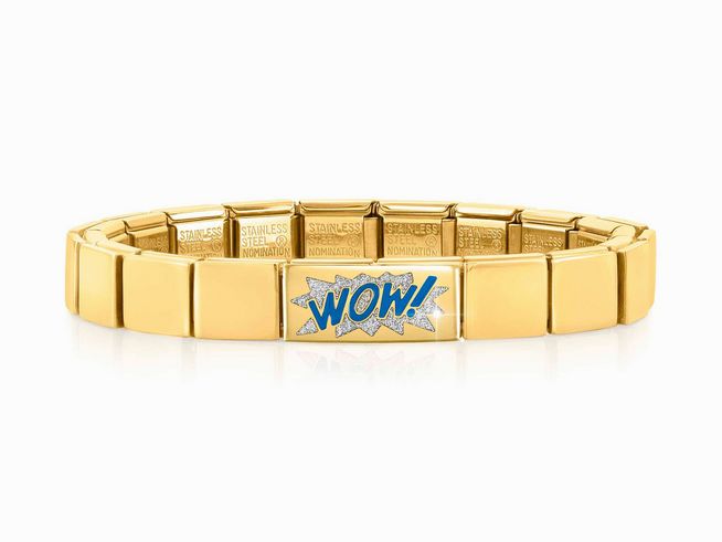 Nomination Classic GLAM Armband Edelstahl Gelbgold - 239103 17 - Double Link WOW