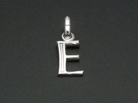 Buchstabe E Anhänger - Silber rhod. - Initialen