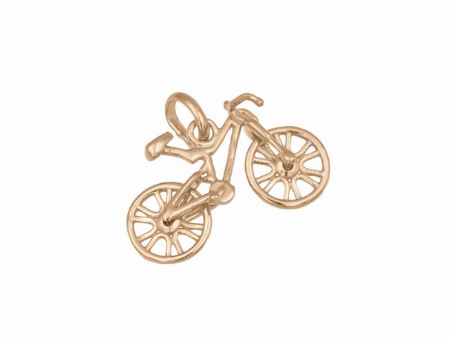 Anhänger Fahrrad - Sterling Silber Roségold vergoldet