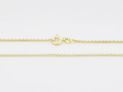 Gold Ankerkette 38 cm Gold 585 mit einer Drahtstärke von 1,5 mm, gefertigt vom Juwelier Harnisch, ideal für Taufringe. Hochwertige Verarbeitung und ansprechendes Design.