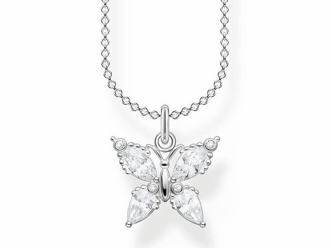 Thomas Sabo Charming Schmetterling Kette - KE2101-051-14-L45V - Sterling Silber + Zirkonia weiß 38 - 45 cm