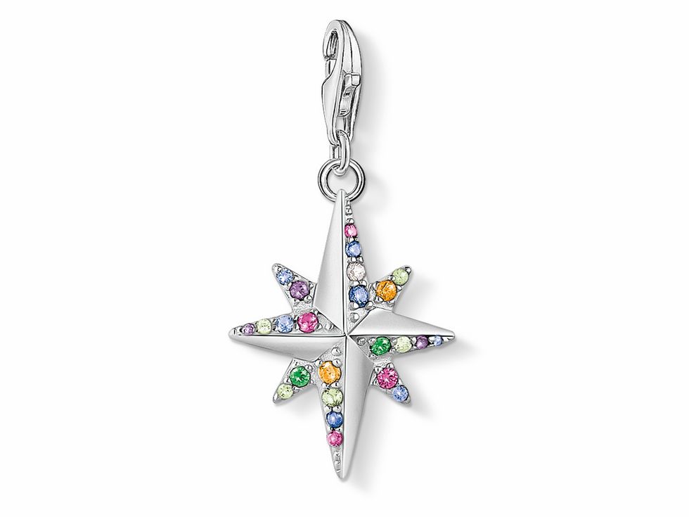 Thomas Sabo Charm-Anhänger 1817-342-7 - Stern - Sterling Silber - Zirkonia - mehrfarbig