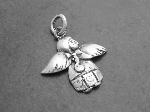 Engel - 925 Sterling Silber Anhänger -Charlie-