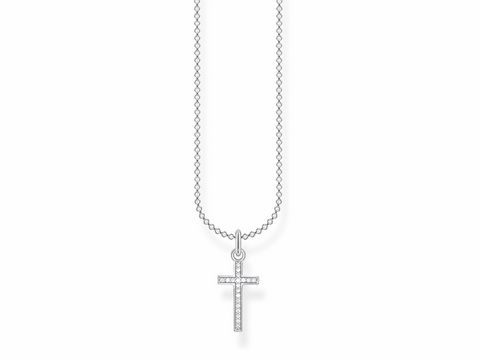 Thomas Sabo Charming Collection - KE2043-051-14-L45v - Kreuz - Kette mit Anhänger - 38-40-42-45 cm - Silber - Zirkonia - Klar