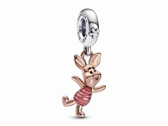 Pandora Disney Winnie Puuh Ferkel Charm-Anhänger - 782208C01 - 585 RoségoldVerg. - Mehrfarbig