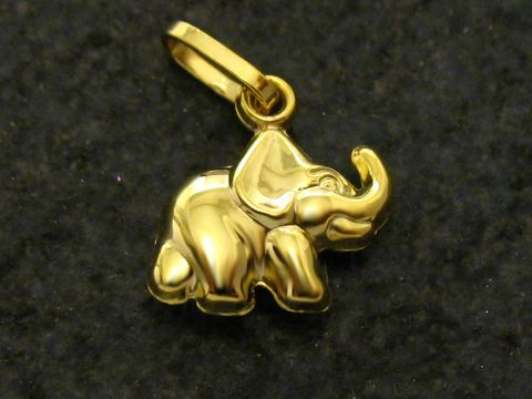 Elefant Gold Anhänger - Elephantidae Glücksbringer