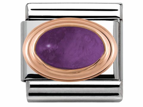 Nomination Classic - Roségold - 430502 02 - Halbedelstein - AMETHYST