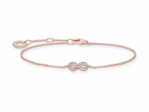 Thomas Sabo Charming Collection - A2003-416-14-L19v - Unendlichkeits-Zeichen - Armband 16-17,5-19 cm - Silber - Roségold