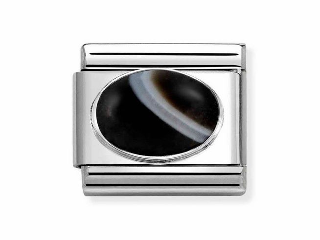 Nomination 330510 47 Classic - Naturstein - Naturstein - Onyx - Sterling Silber & Edelstahl