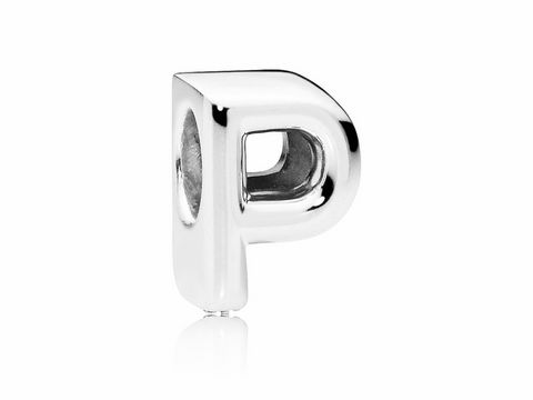 PANDORA - 797470 Charm - Buchstabe P - Letter P - 925 Sterling Silber