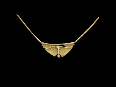 Gold Collier - Panzer - modisch - Zirkonia - 43 cm - 585 Gold