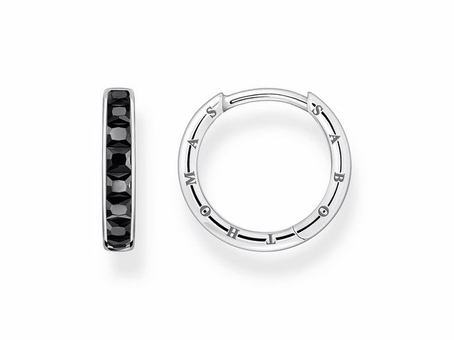 Thomas Sabo CR668-643-11 Creolen - Silber geschw. + Zirkonia - schwarz