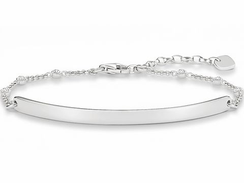 Thomas Sabo LBA0040-051-14-L19,5v Love Bridge Armband 16,5-19,5cm Silber - Zirk. weiß