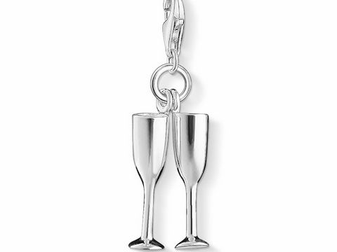 Thomas Sabo charms - Champagner-Gläser - 1288-001-12 Sterling Silber - blank