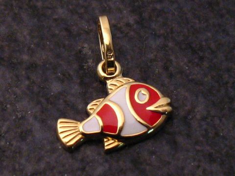 Fisch - Kinderschmuck Gold Anhänger