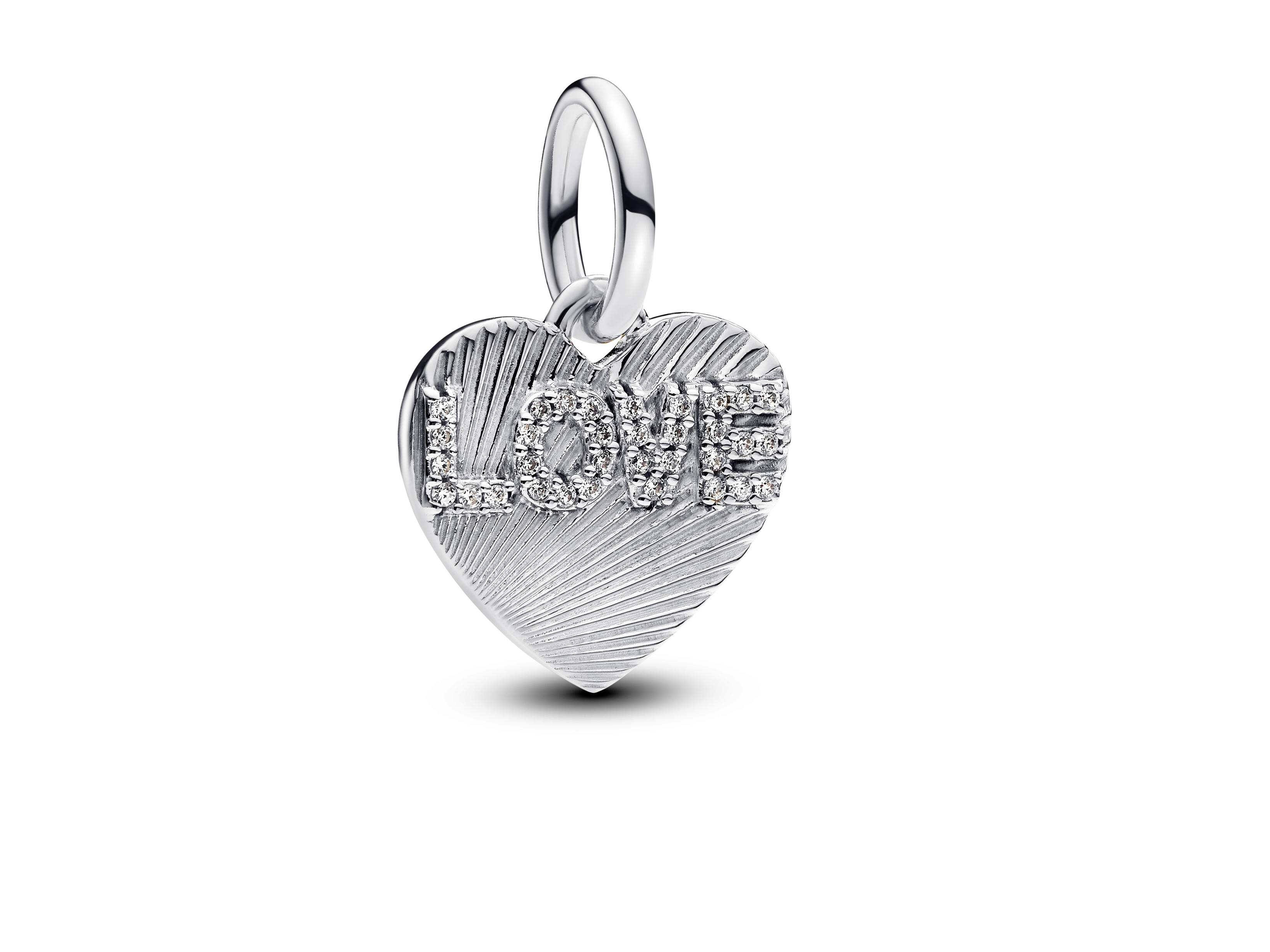 Pandora charm 793604C01 Liebesherzanhänger aus Silber mit klarem Zirkonia