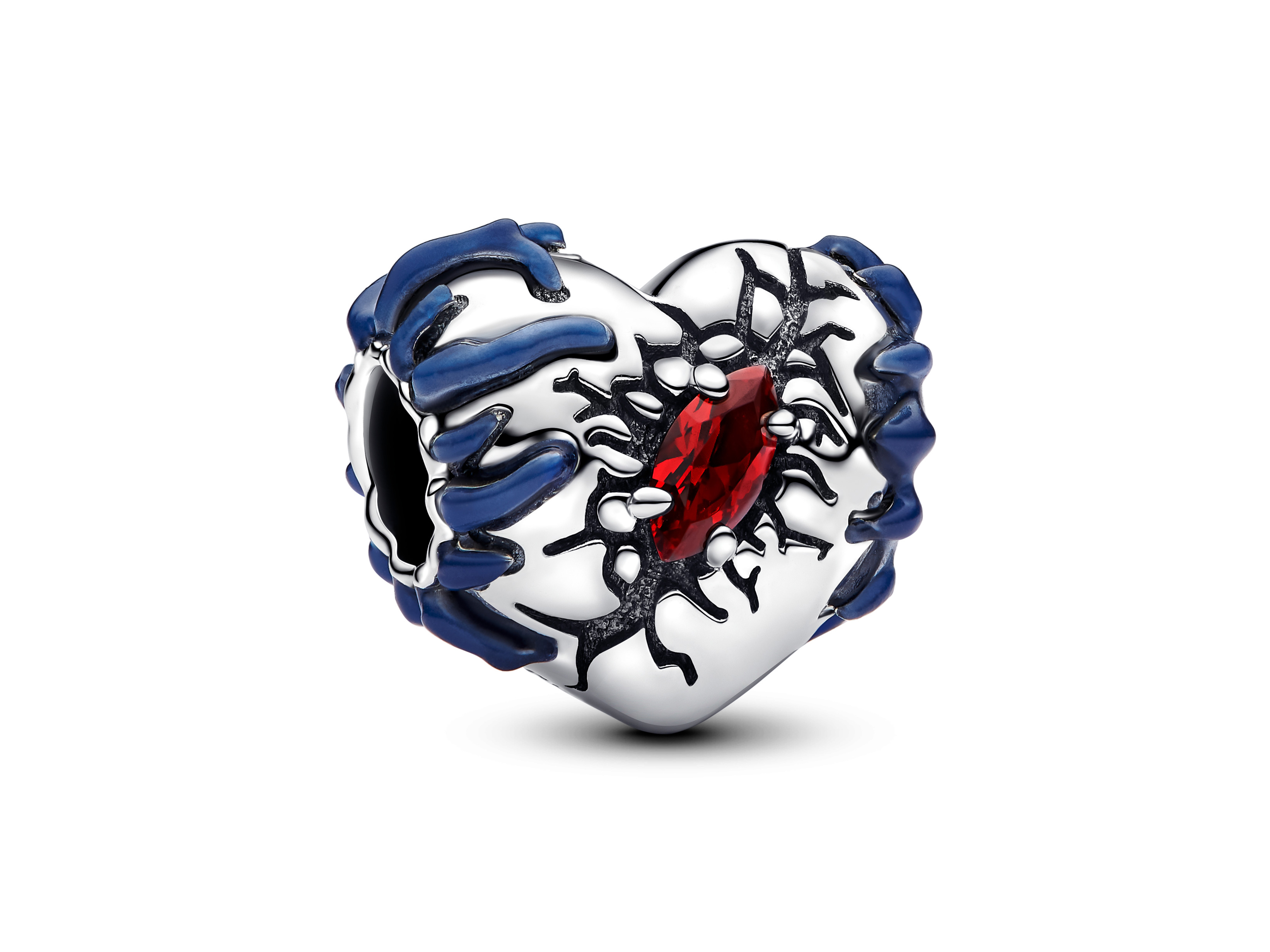 Pandora charm 793565C01 Project Red - Stranger Things - Herz aus Silber - leuchtet in der Dunkelheit