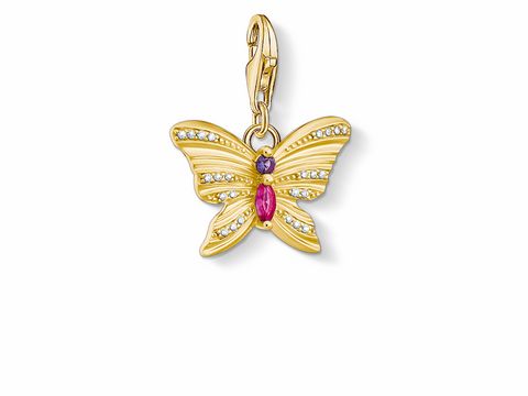 Thomas Sabo 1830-995-7 Silber Gelbgold Charm-Anhänger - Schmetterling