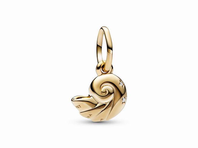 Pandora Disney 762685C01 Arielle die Meerjungfrau Verzauberte Muschel Charm-Anhänger - Gelbgold Vergoldung