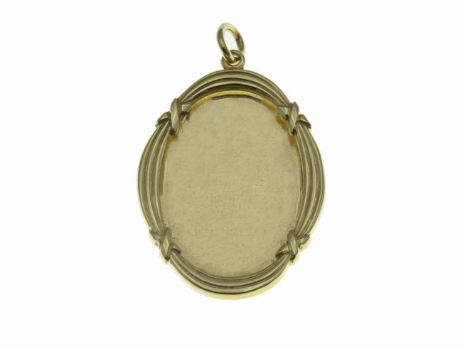 Gold Medaillon Gold 333  - für ein Bild -Oval-