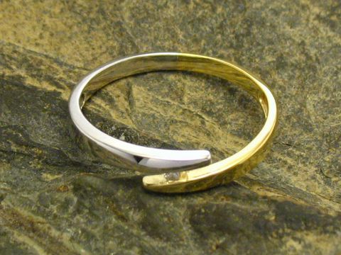 Ring MODERN - Gold 585 Gr. 58/18,5 Zirkonia