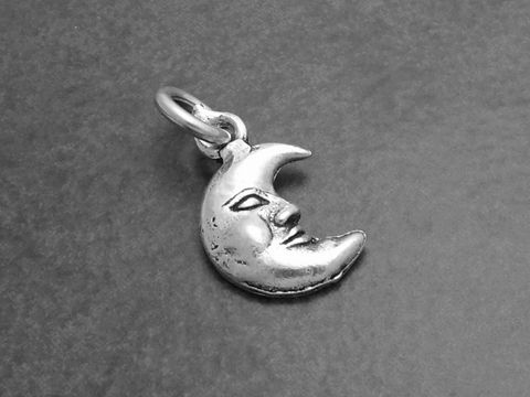 Kleiner Mond -925 Sterling Silber Anhänger- MONDSCHEIN