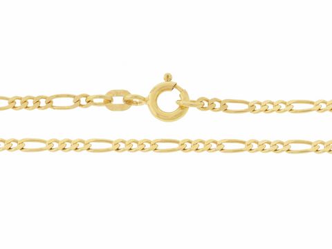 Figarokette 585 Gold - 40 cm - 2,2 x 0,7 mm - Federring