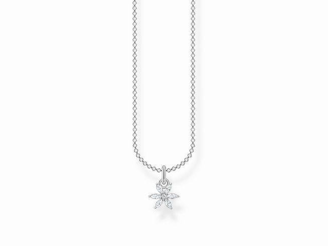 THOMAS SABO Kette mit Anhänger - Blume - Silber Zirkonia SCKE150326